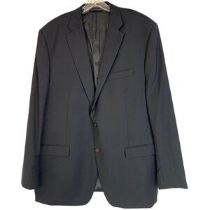 Lauren Ralph Lauren Mens Jet Black Wool Blazer Jacket Size 50L Canada REE10684